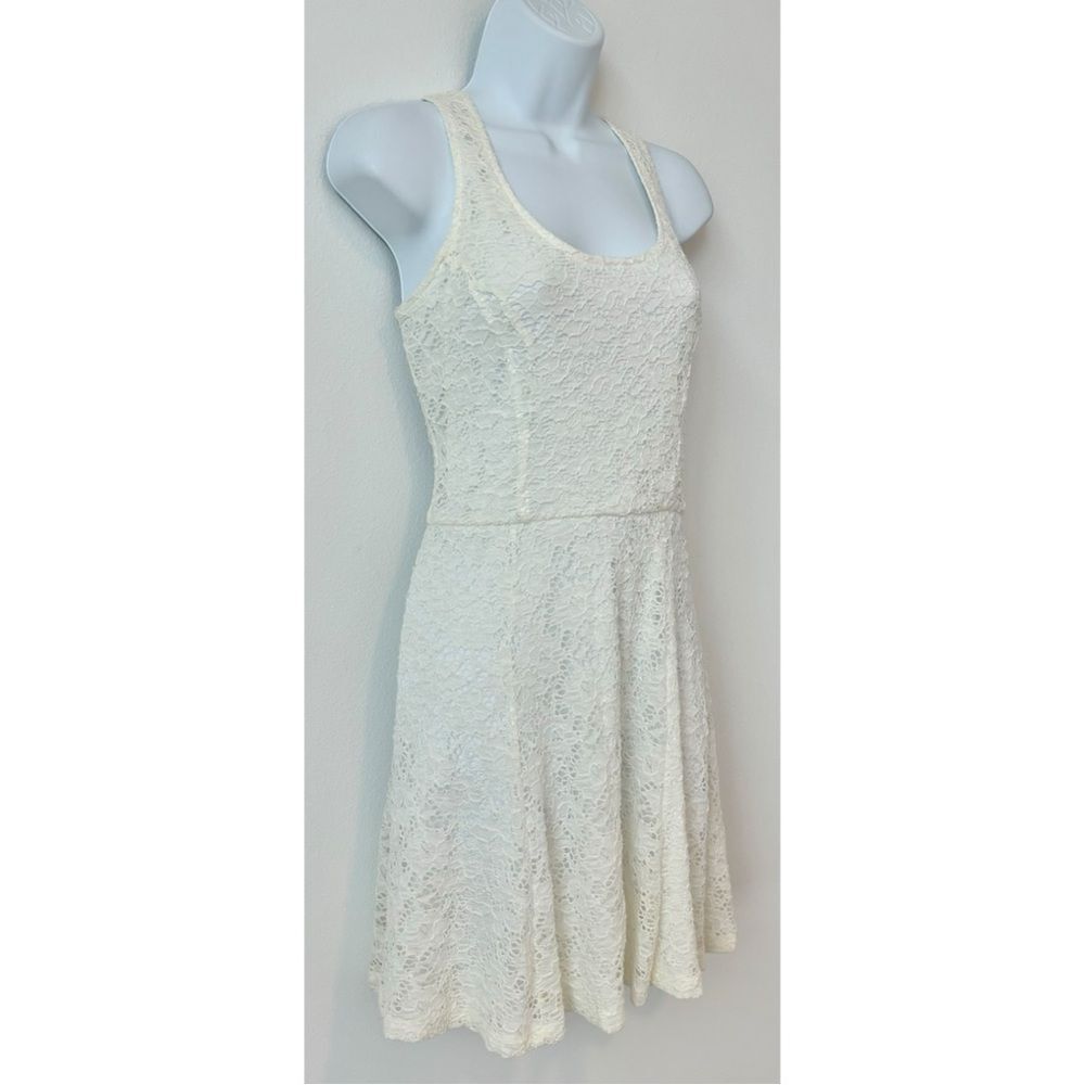 NWT Jessica Simpson Lace Lined Cloud Dancer Dress Womens Size Medium - Picture 2 of 12